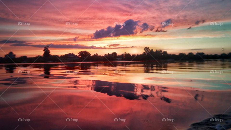 Sunset, Dawn, Water, Dusk, Reflection
