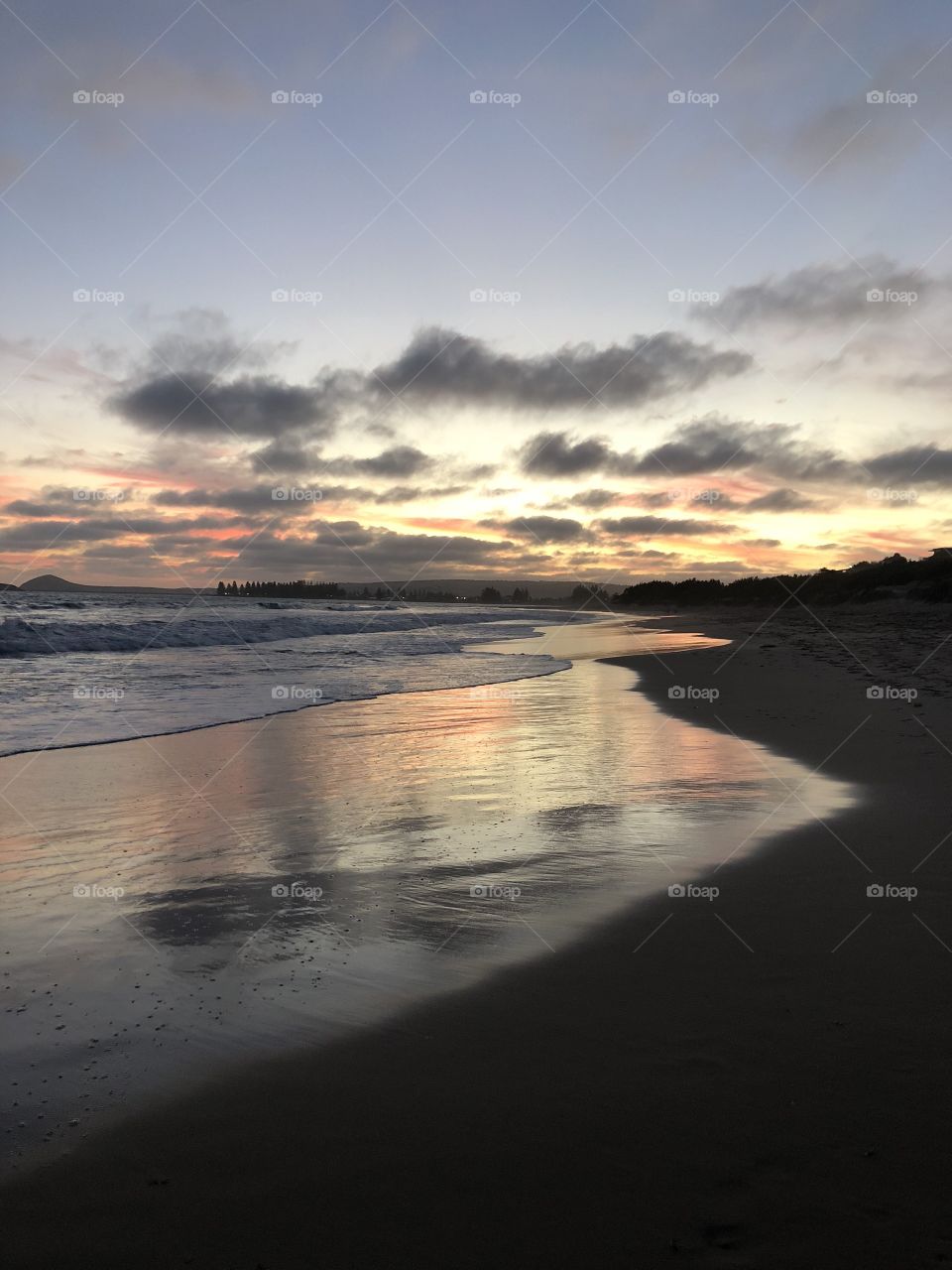 Haysborough beach at sunset