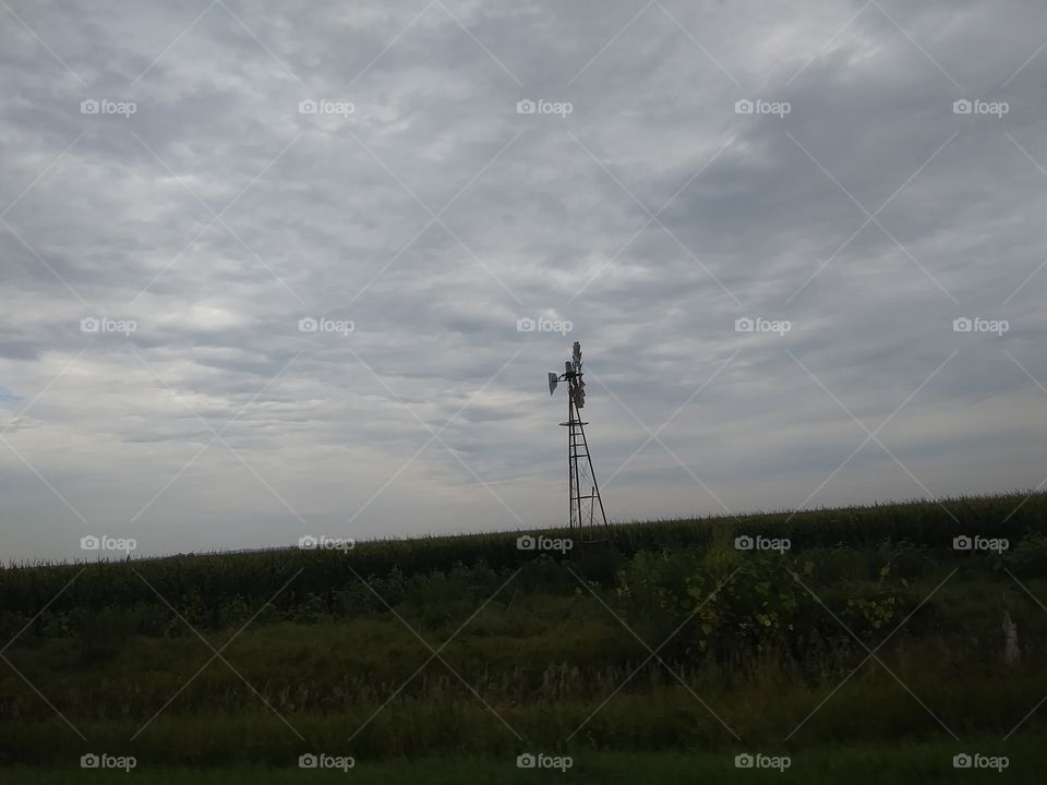 windmill on Nebraska road