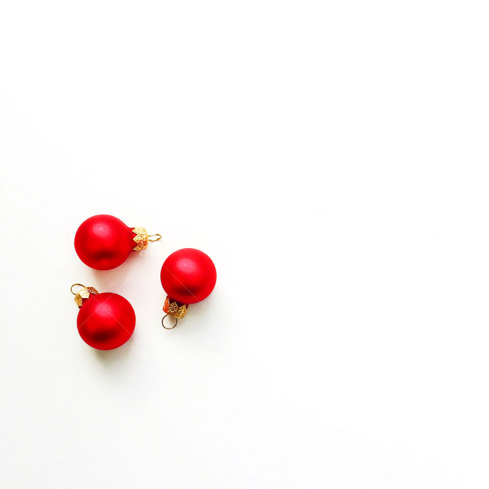 Christmas decor on white background