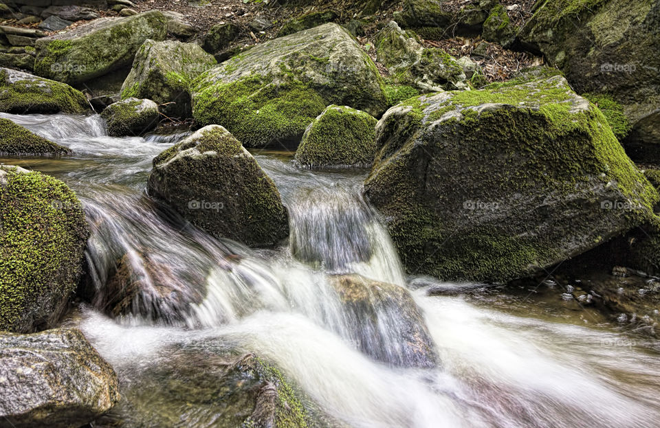 Long exposure on Vermont stream and rocks
