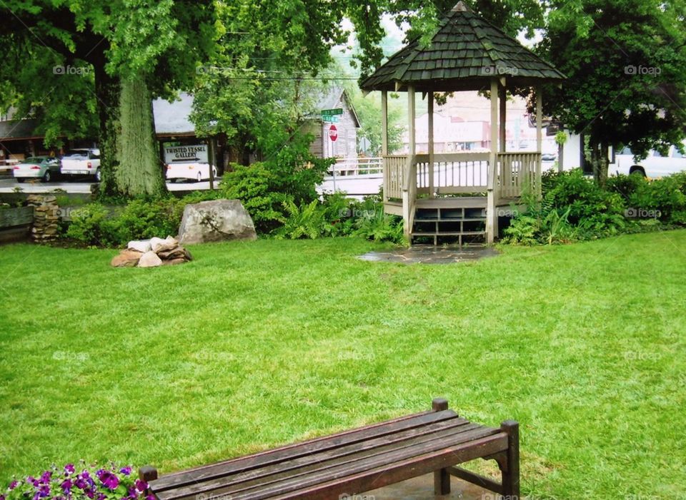 Gazebo in park