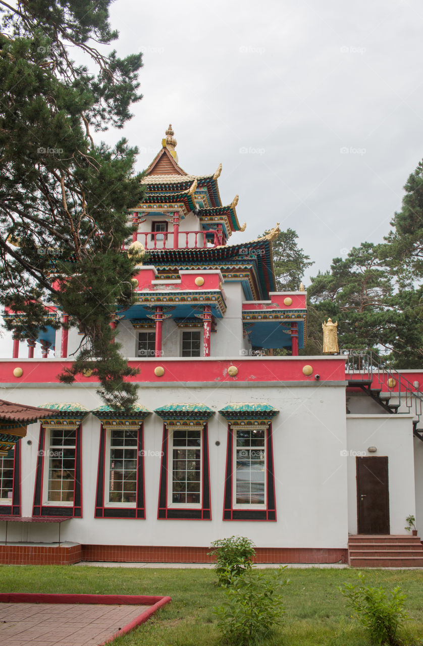 colourful Buddhism temple