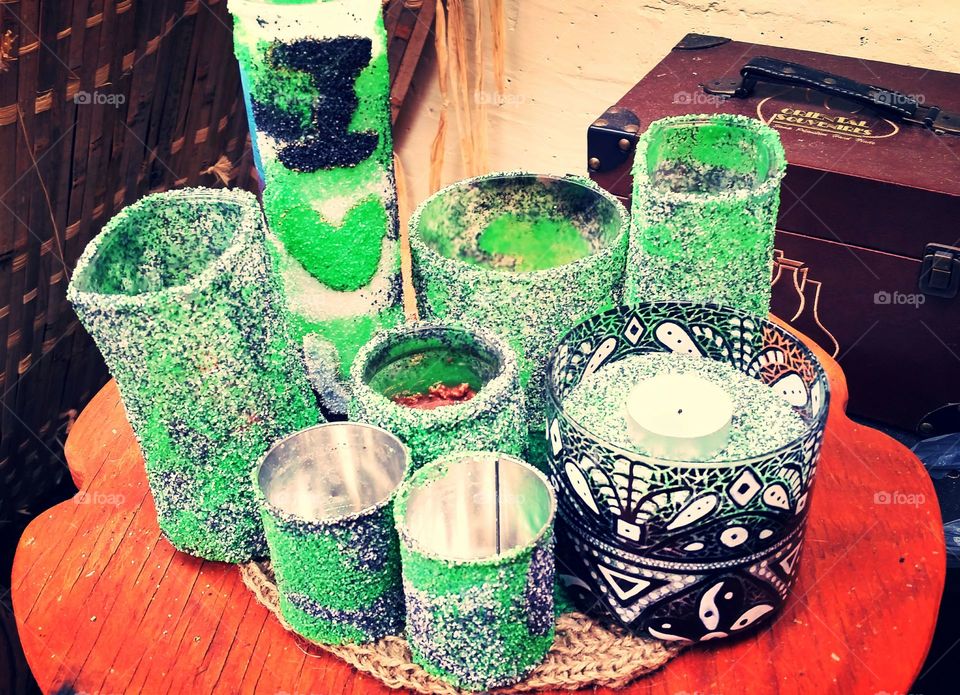 collection of candle holders
