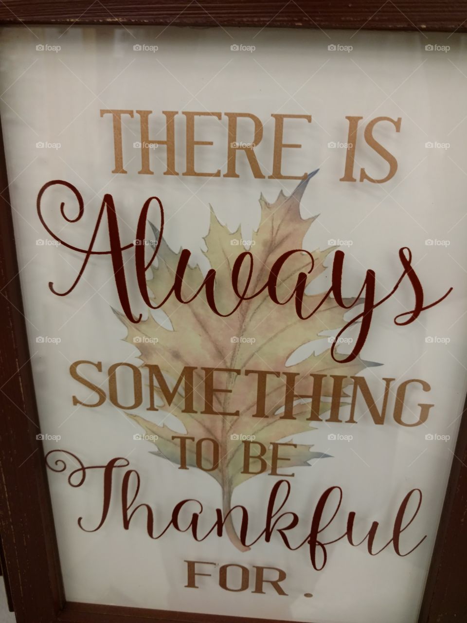 Being thankful