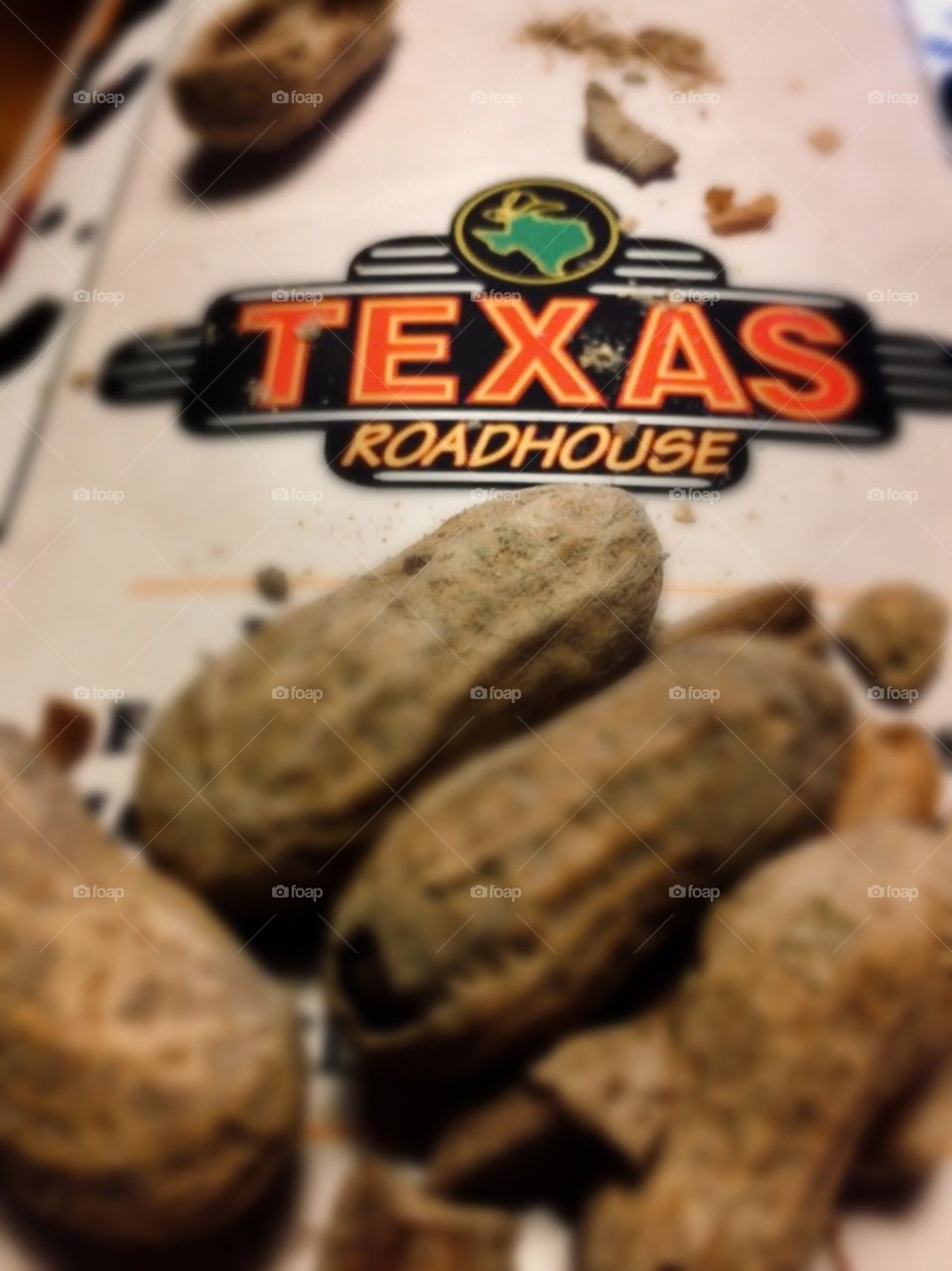 Texas Roadhouse menu with peanuts 