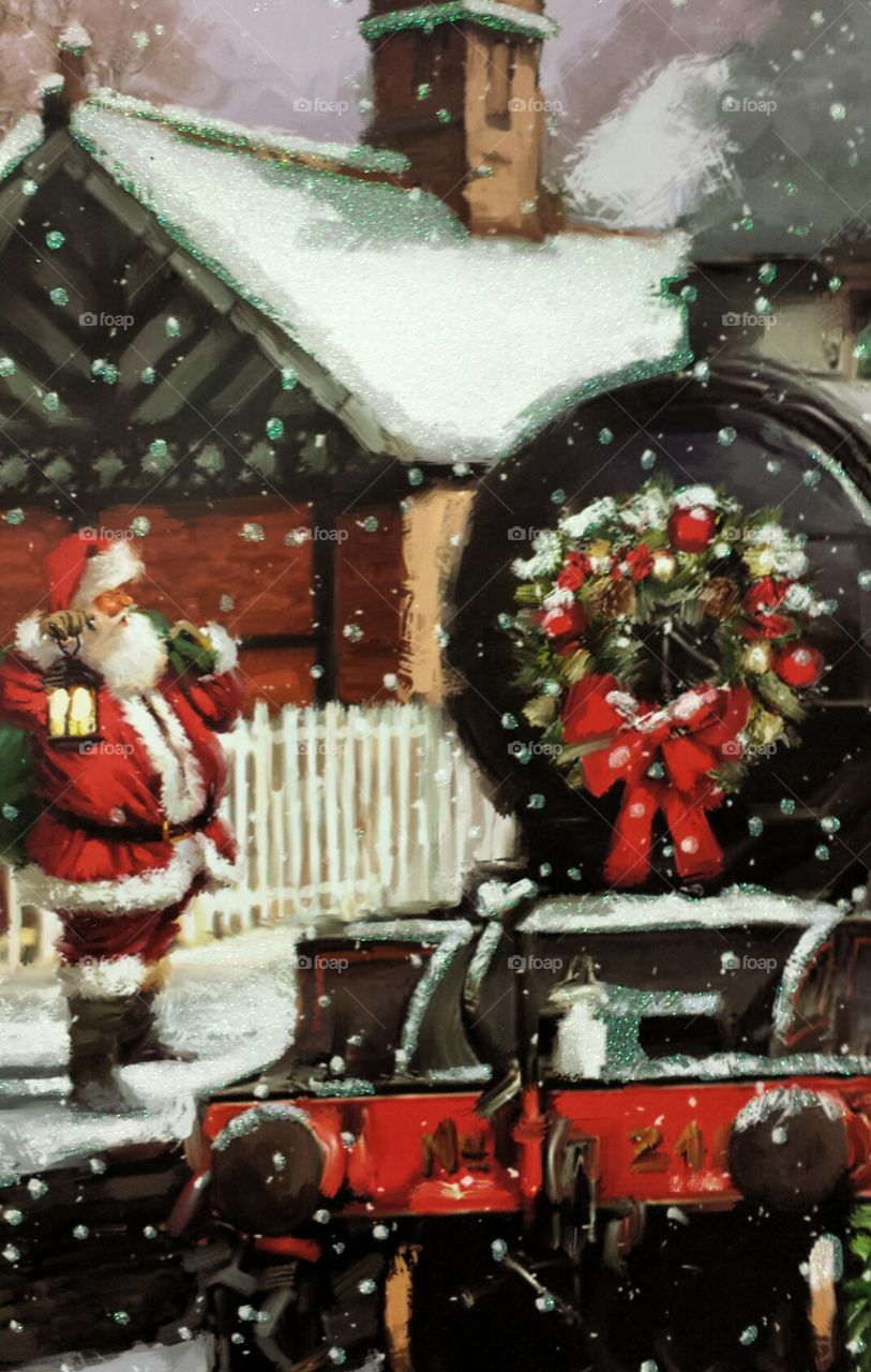 Santa at the Train Station