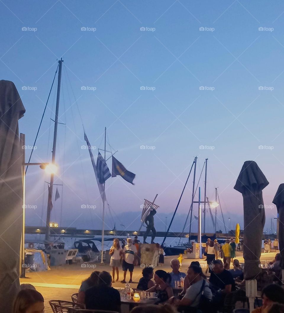 Summer evening by the sea