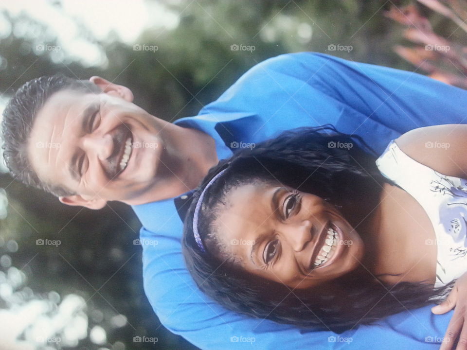 Portrait of two friends smiling