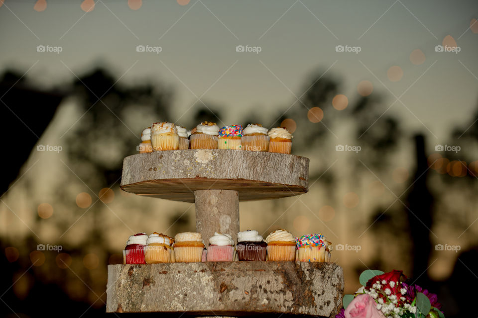 Log CupCake Tower Sunset