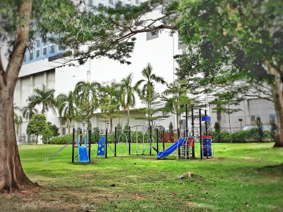 Playground in blue