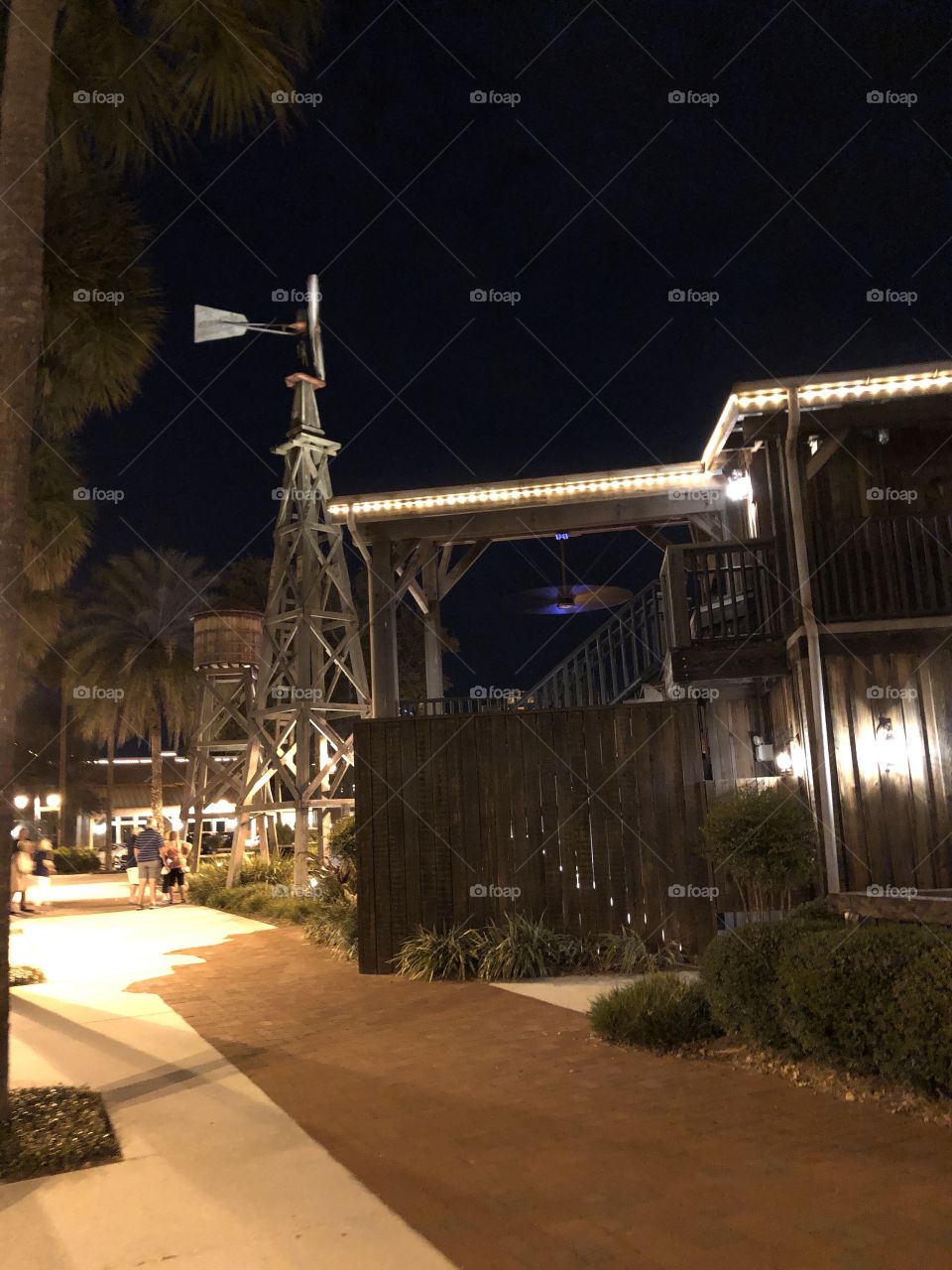 The Villages Of Florida, USA At Nighttime