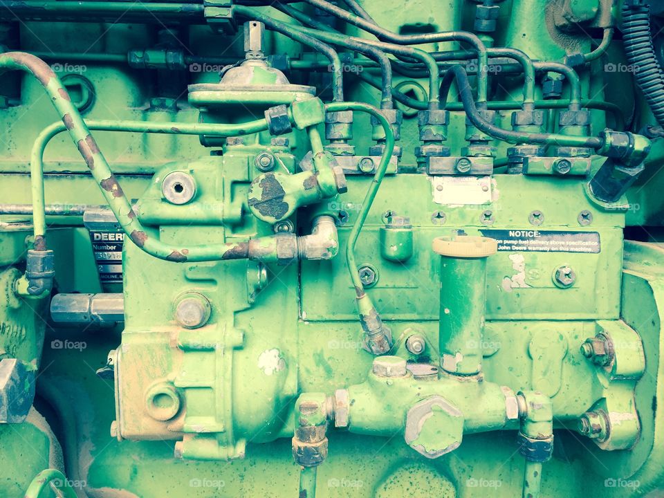 Green Color Story - diesel fuel injection pump
