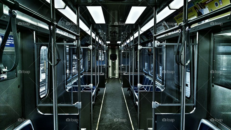 The inside of the CTA Red Line Train