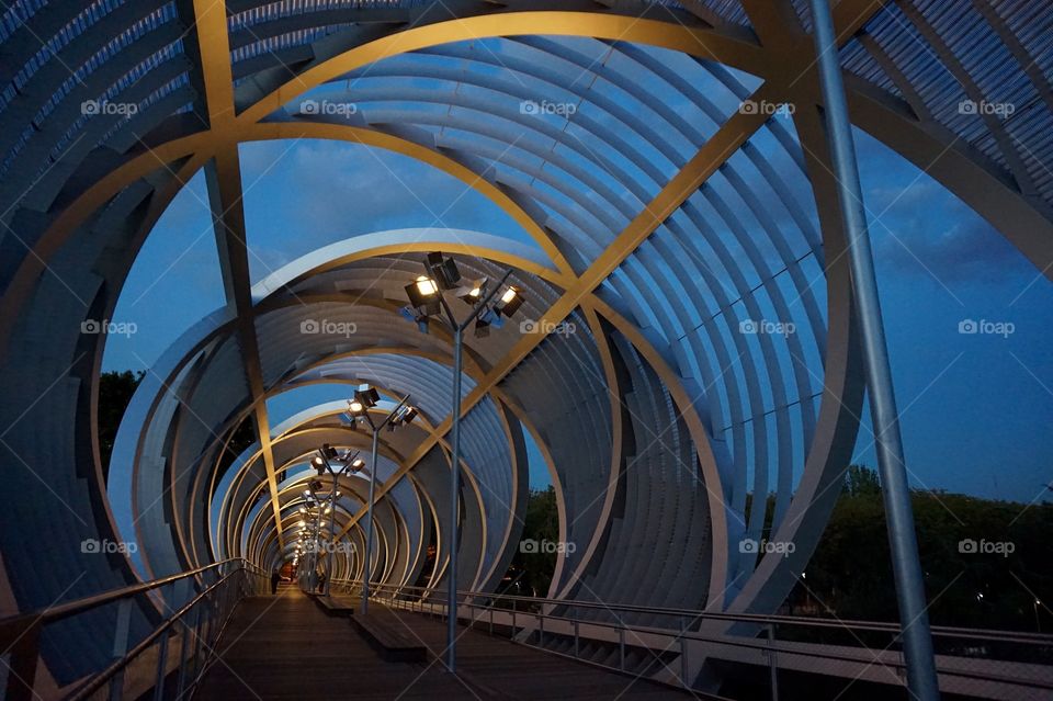 Pasarela de la Arganzuela footbridge, Madrid, Spain