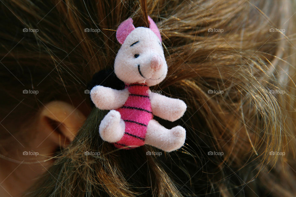 Piglet in hair 