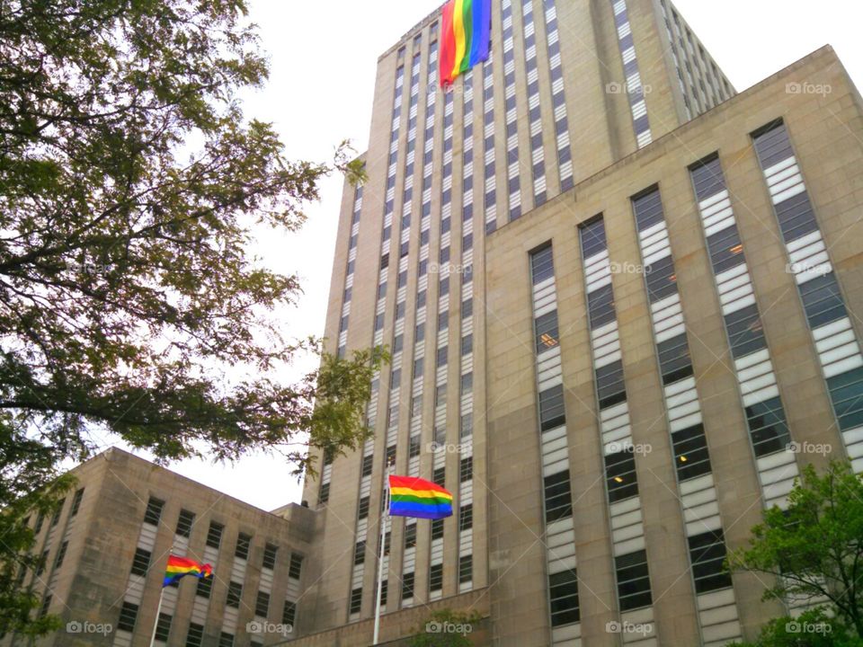 Pride Week. John Hancock Building - Boston, MA
