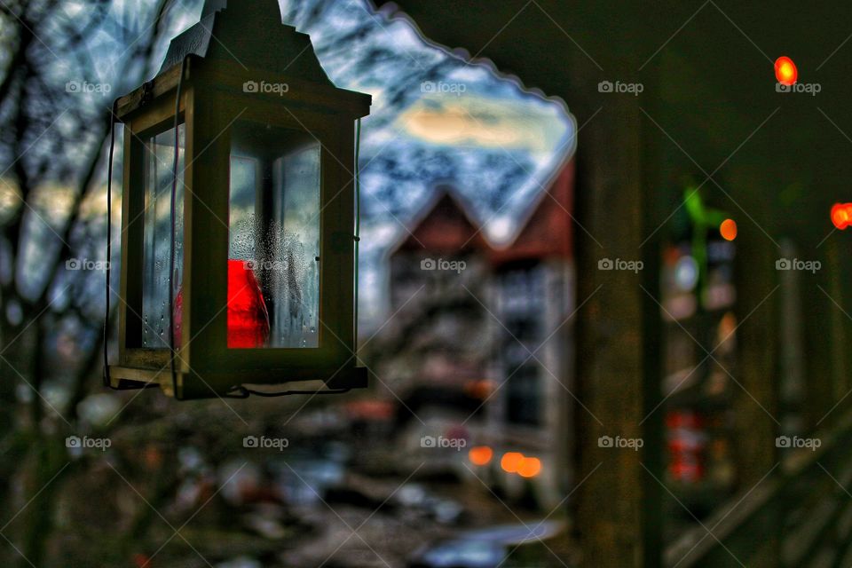 Red candlelight in old Tallinn