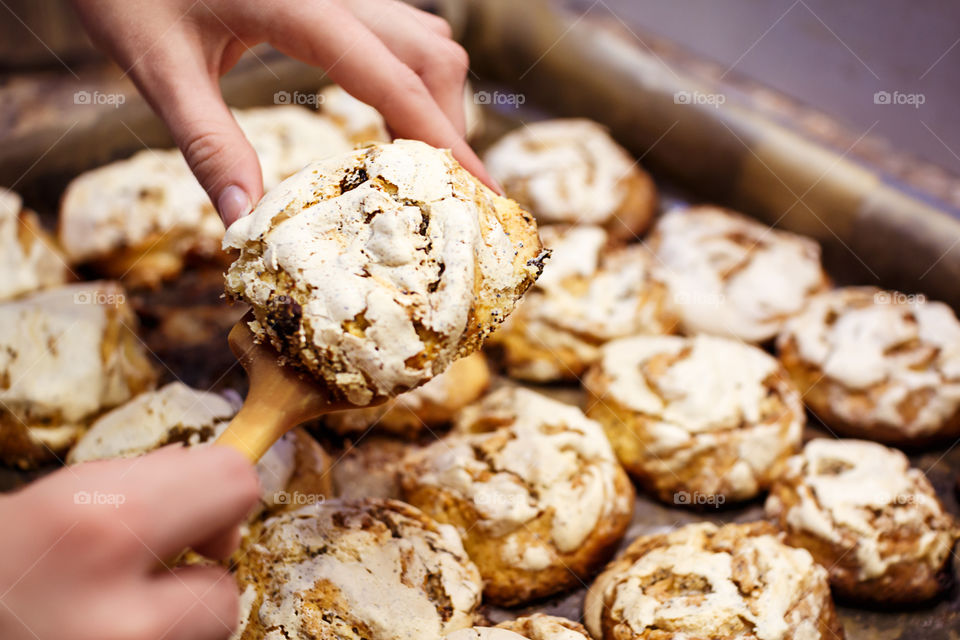 Hot cookie in  the hand