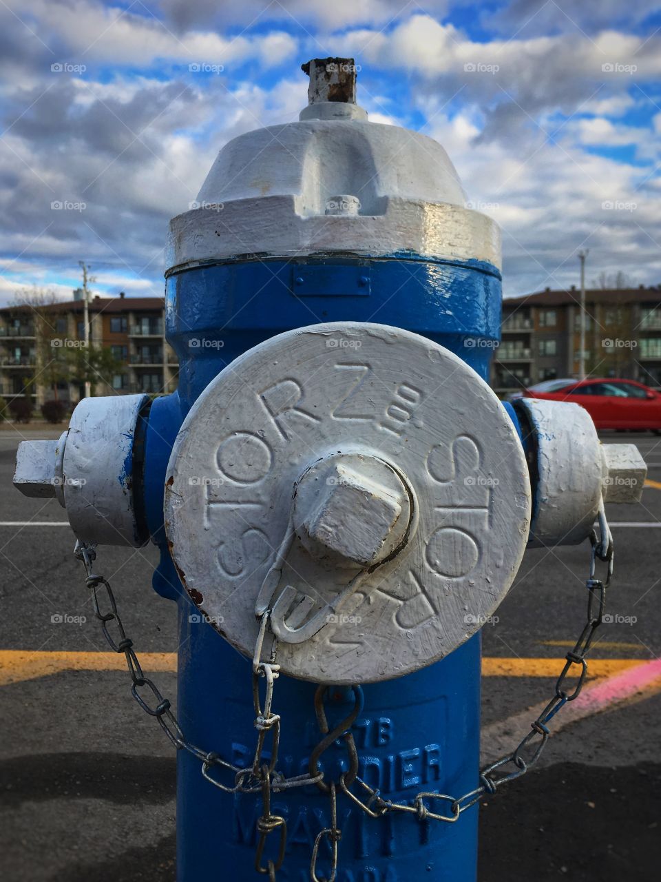 Blue fire hydrant 
