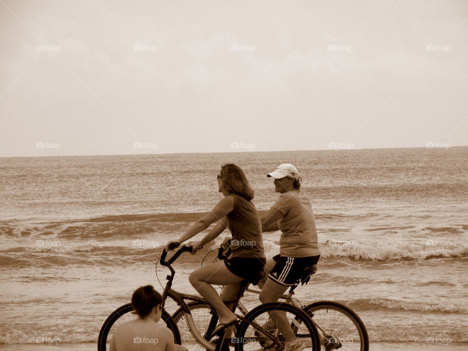 Beach bicycling