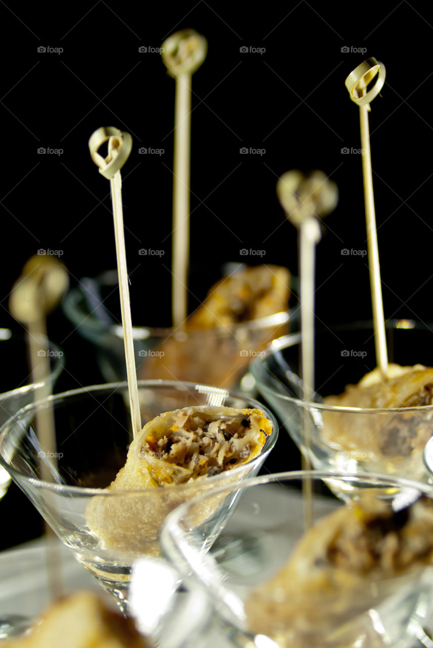 Vietnamese rolls as appetizers