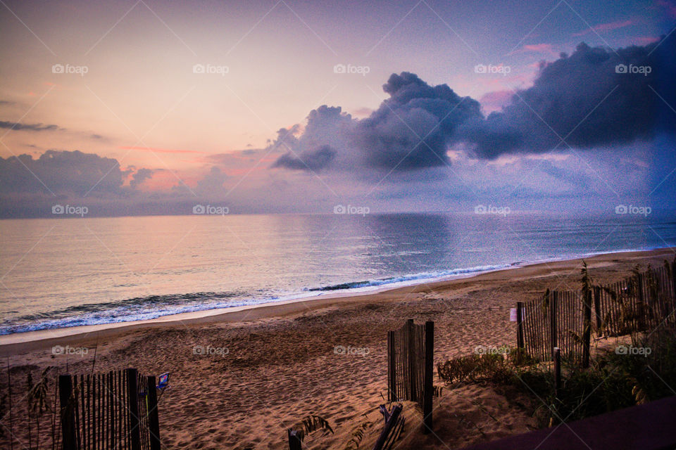 Storm clouds over bethany beach