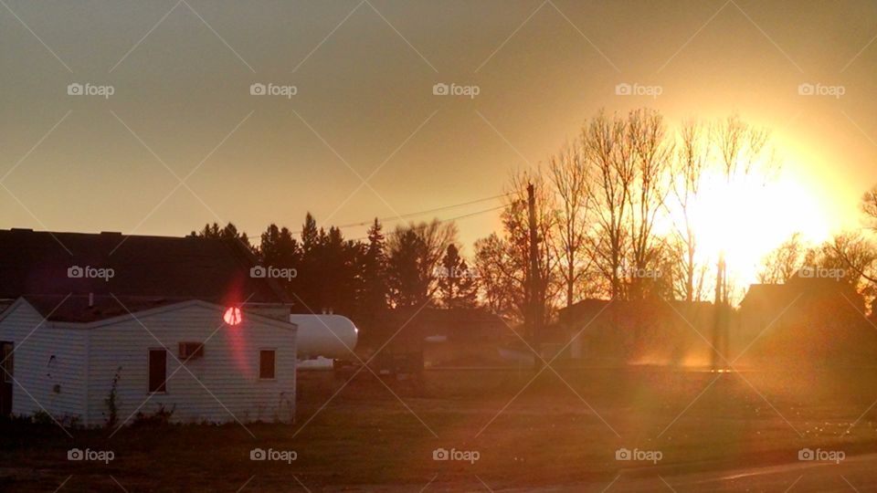 Sunset, Dawn, Winter, Landscape, Weather