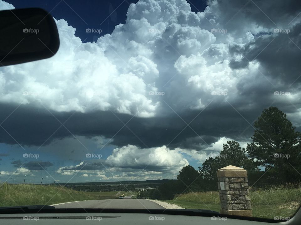 Driving and saw cool clouds 