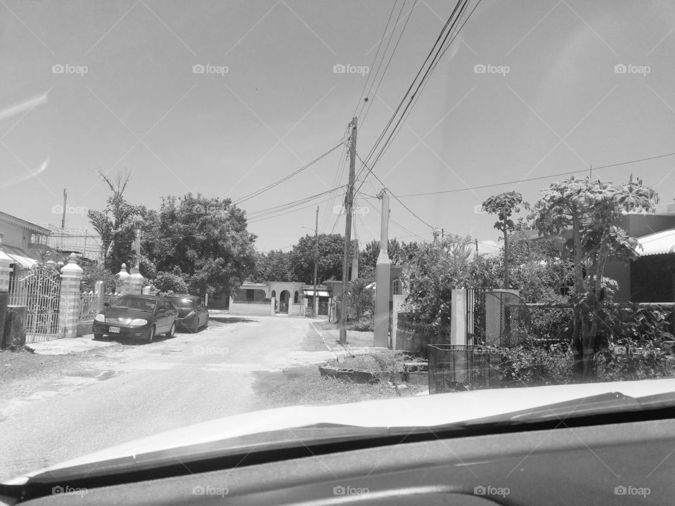 An empty street, Llandilo, Westmoreland, Jamaica
