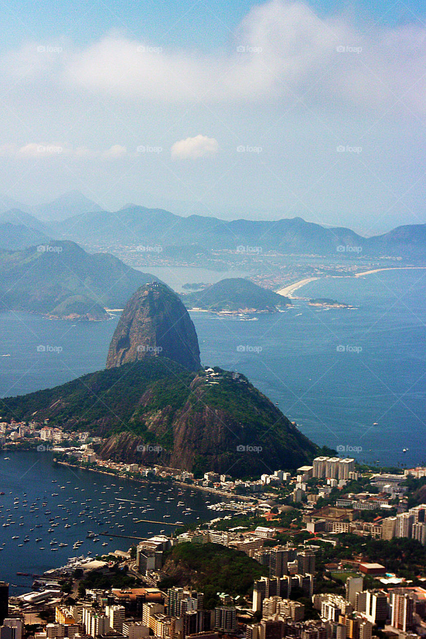 Aerial view of Sugarloaf mountain