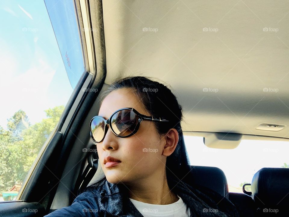 New look when I put sun glasses on. Look like the mafia somehow.