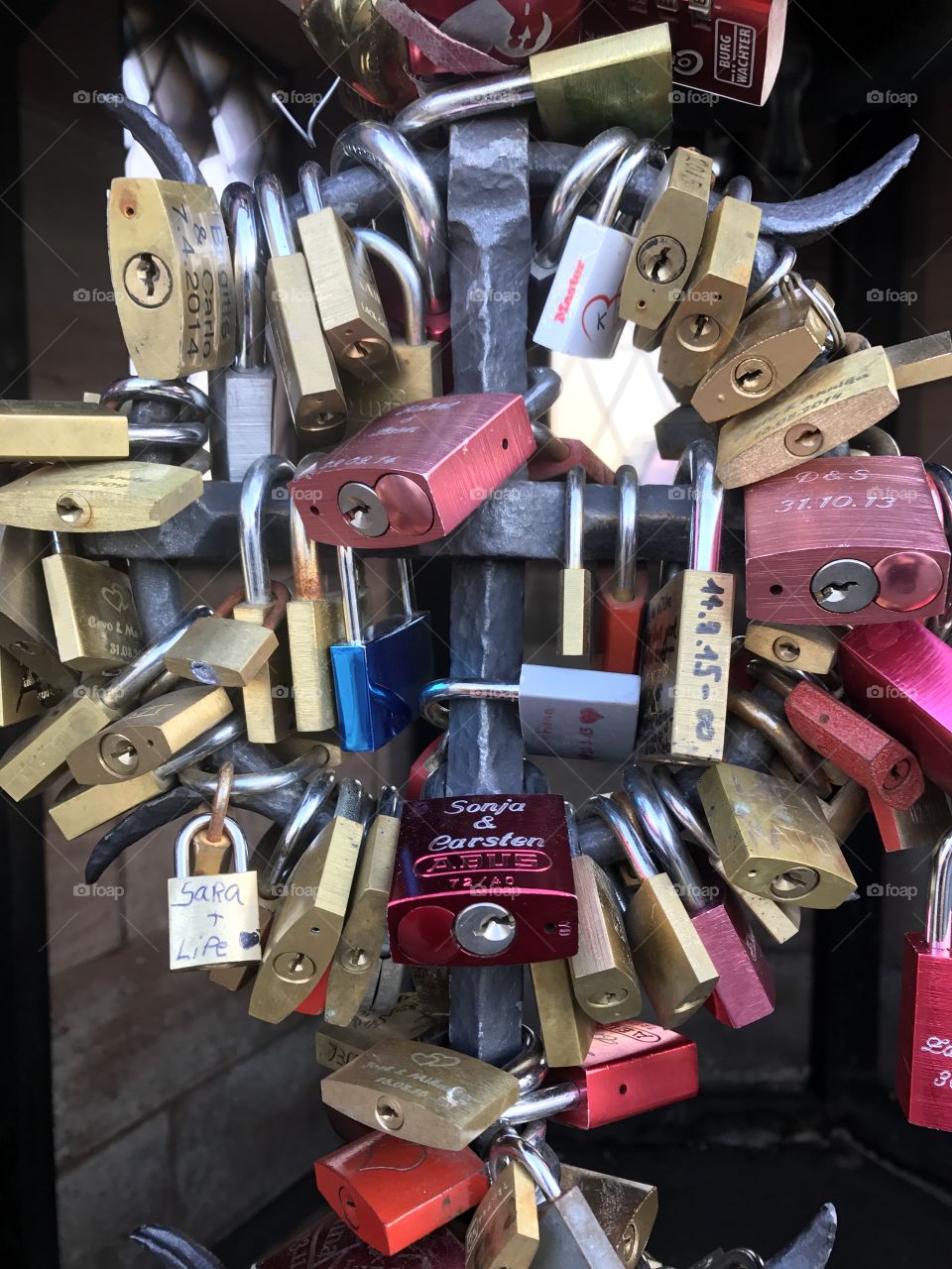 Bunch of padlocks, Basel, Switzerland