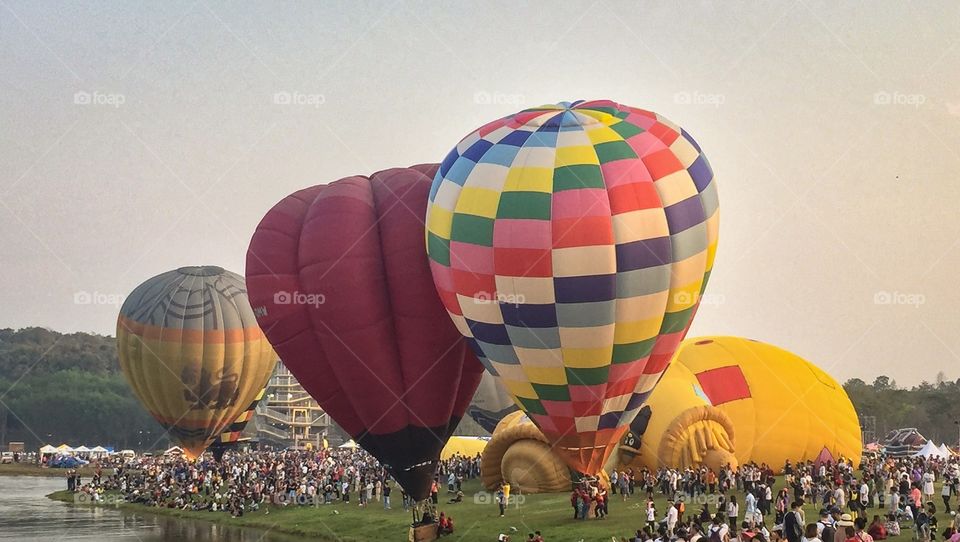 Chiang Rai/Thailand:February 16 2019-Singha park Ballon Fiesta