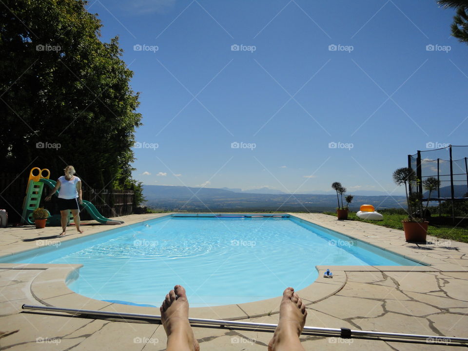 Pool foot view