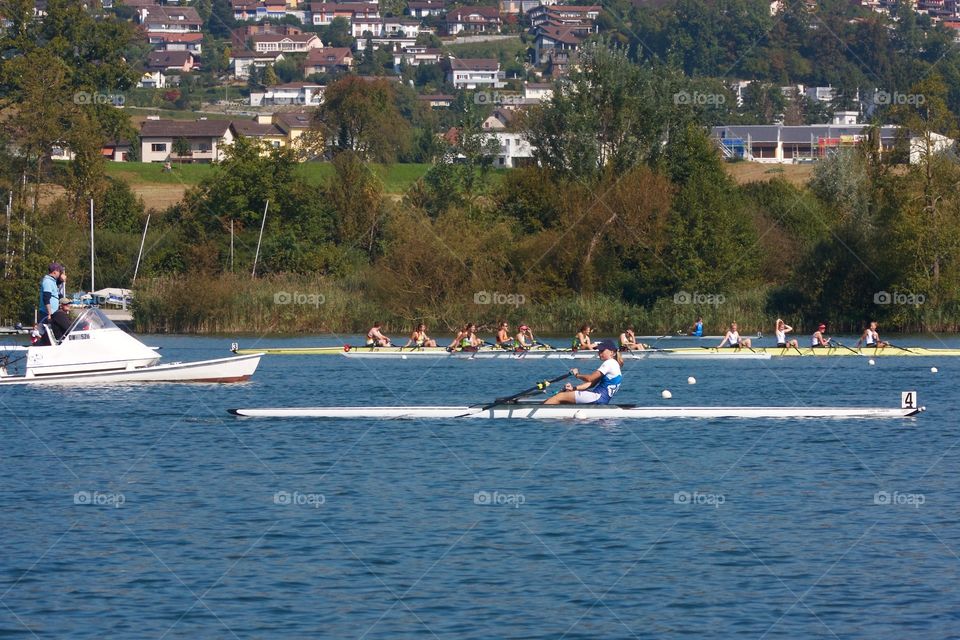 Rowing Competition In Sursee,Luzern