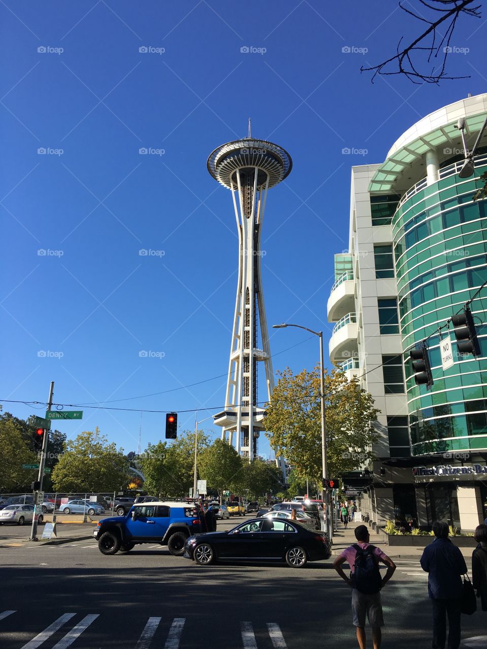 Space Needle as seen from street