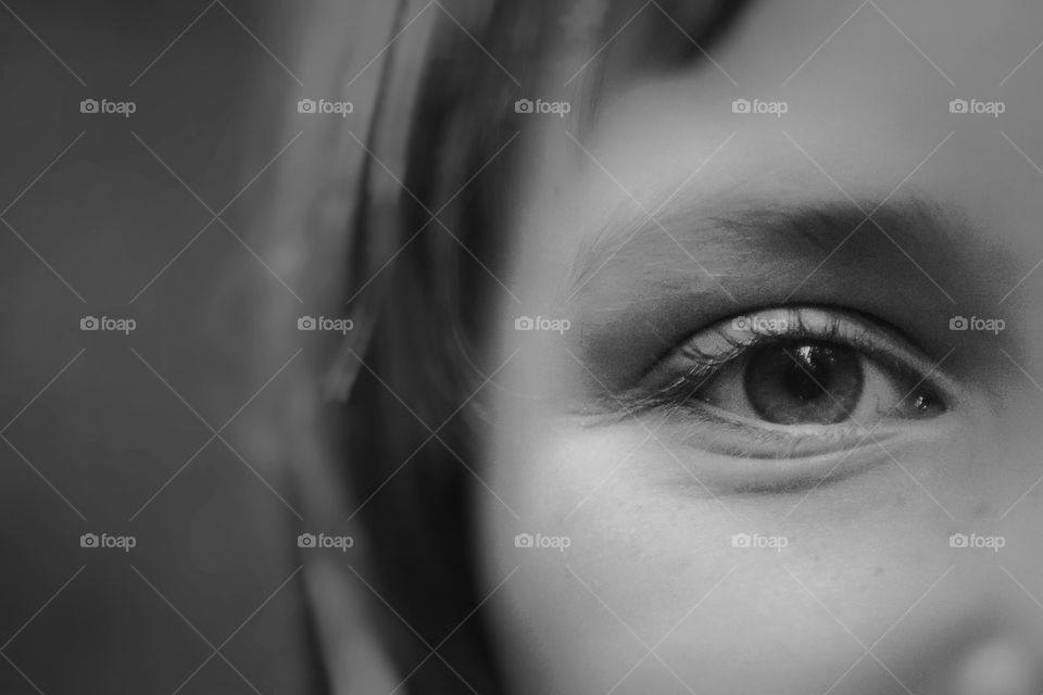 Close-up of girl's eye