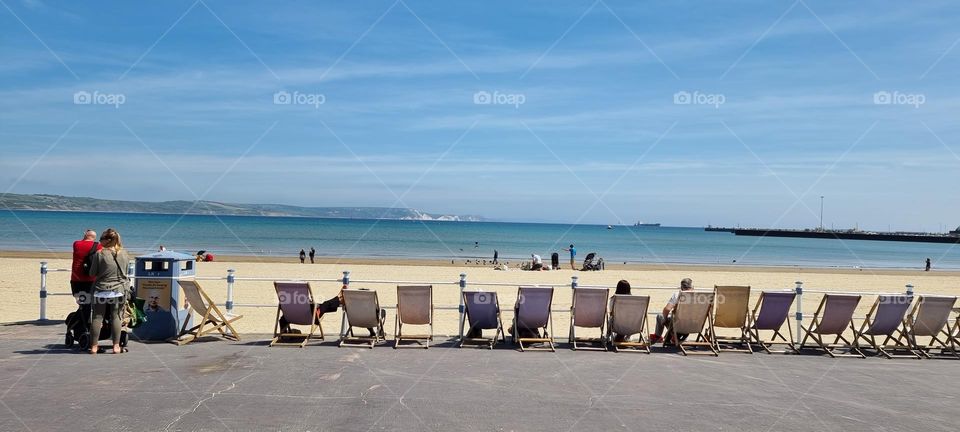 WEYMOUTH BEACH SUNNY AFTERNOON