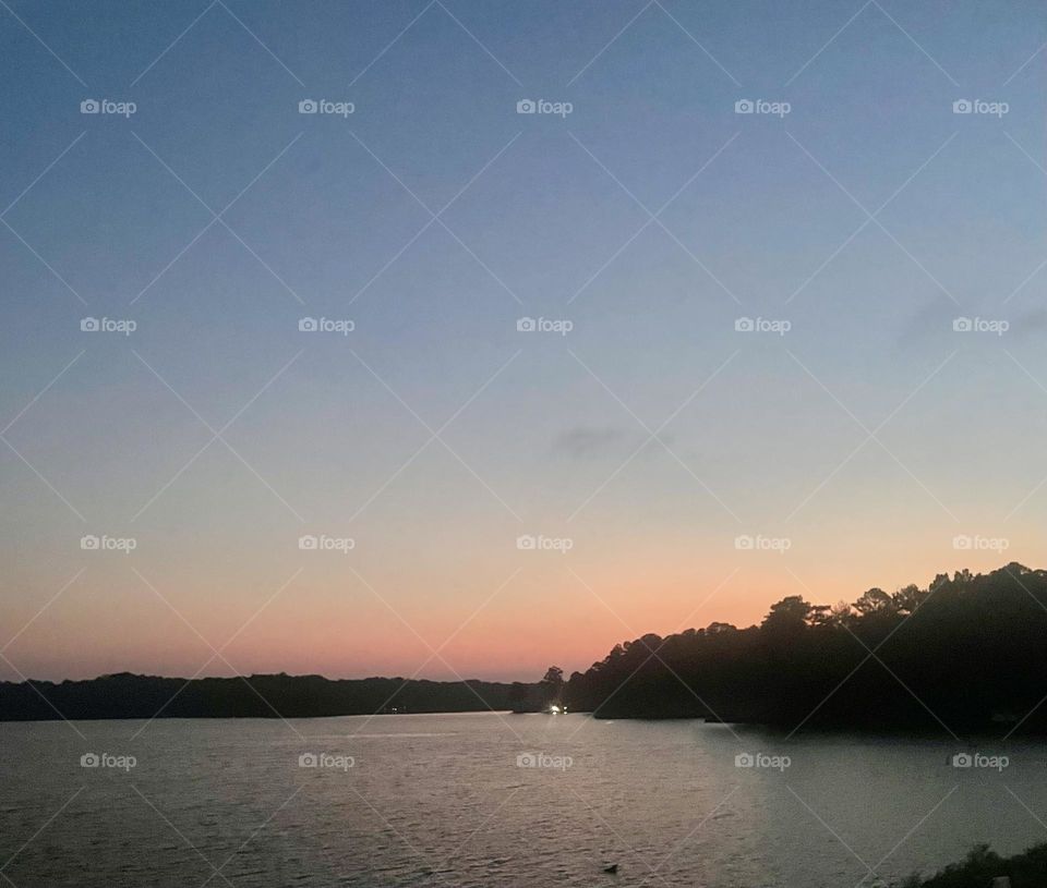 Sunrise over the lake