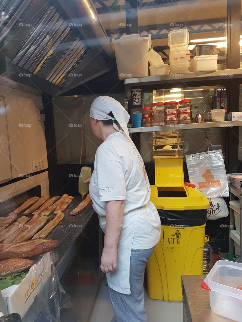 preparing bread hand made