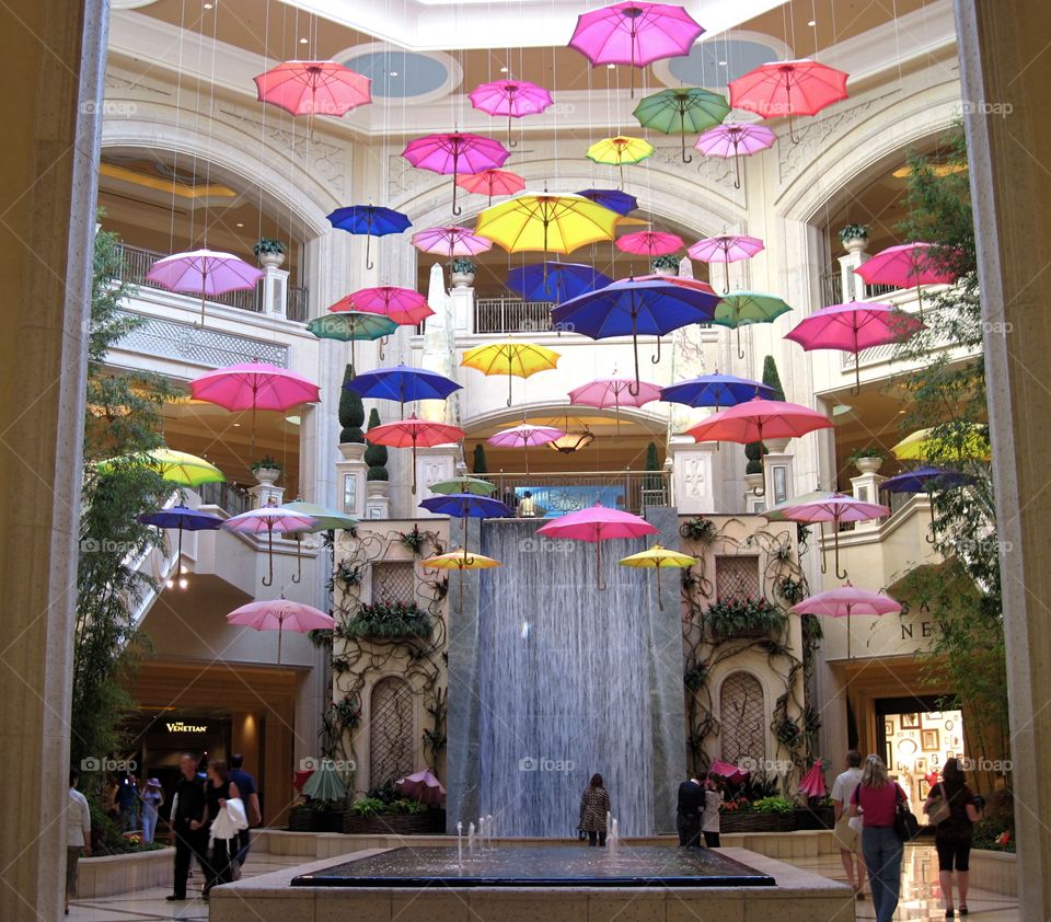 colored umbrellas art