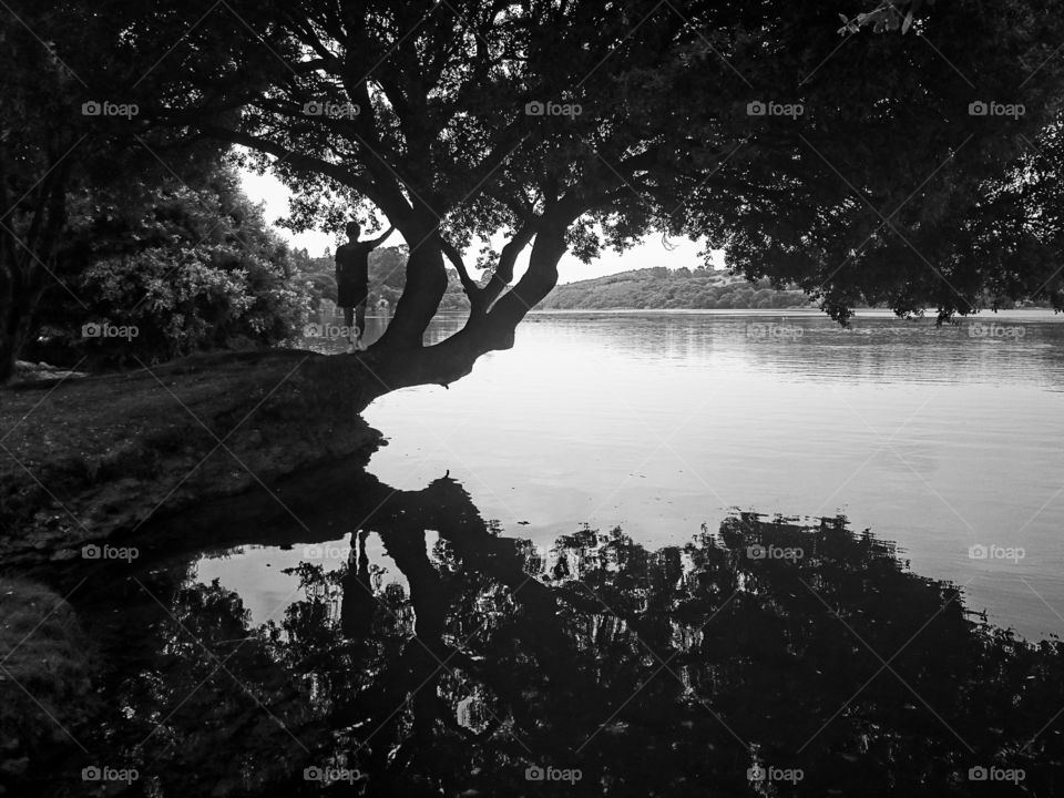 Reflection on the river