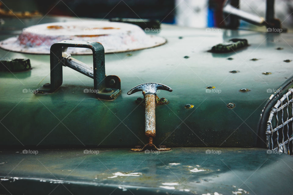 The beautiful patina of a vintage car