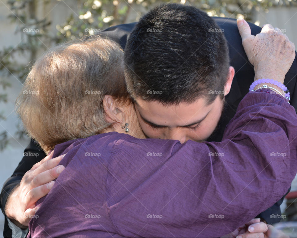 Hugging Grandma 