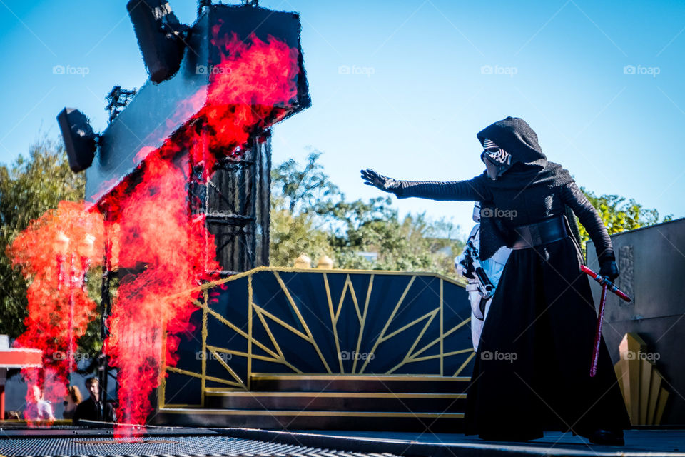 Kylo Ren Up In Flames at Disney
