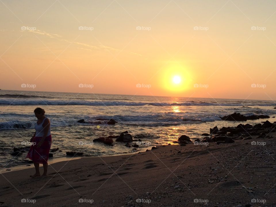 Sunset, Beach, Dawn, Sea, Sun