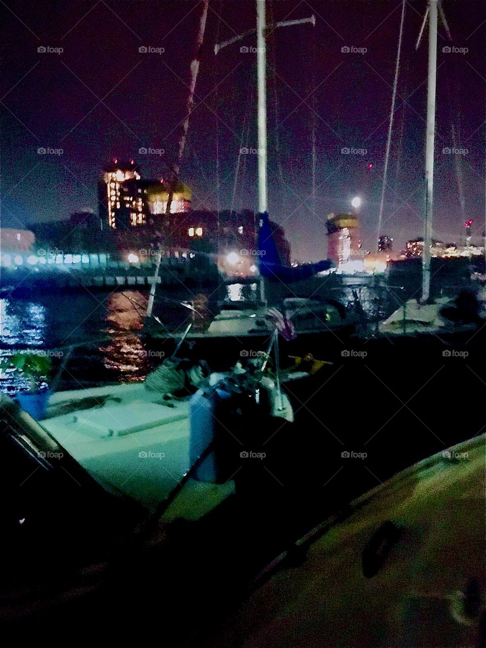 This is the well known waterway we call the “East River” at “Newtown Creek” by the “Pulaski Bridge”. At night the barely recognizable boats here lend their faint shapes to show us the way. 2022. Hypnotic Productions