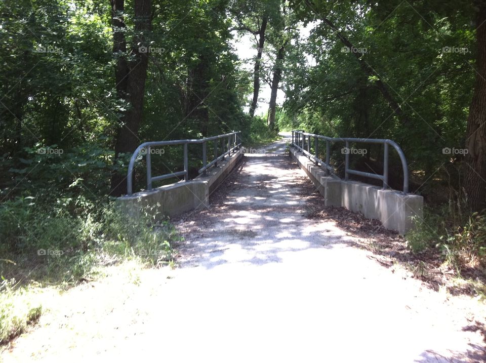 Bridge and hiking path in Texas. 