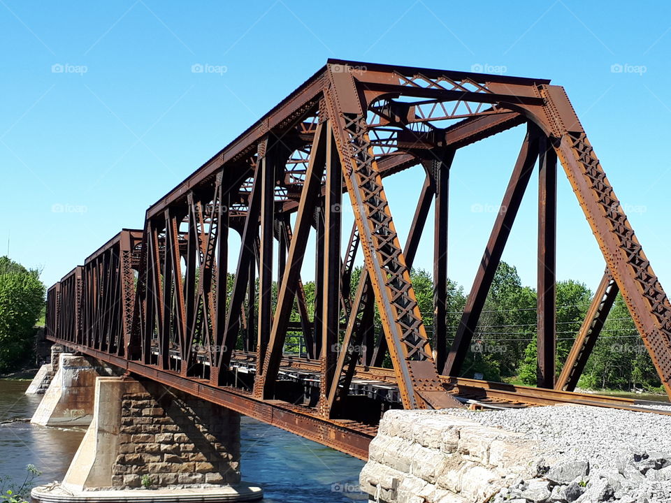 rusty railroad bridge